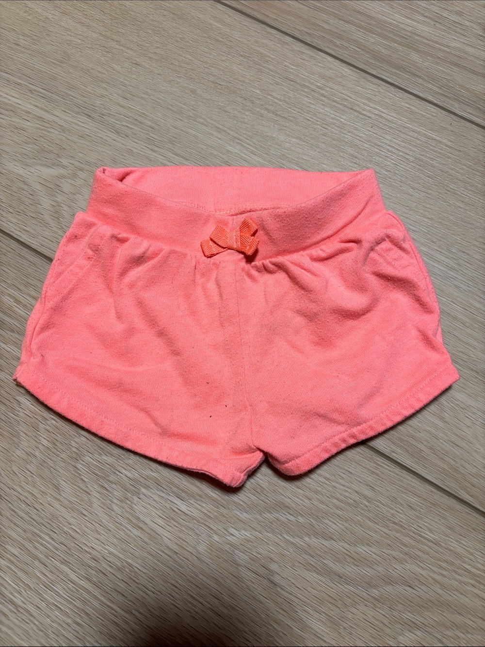 George Coral Knit Shorts with Front Bow